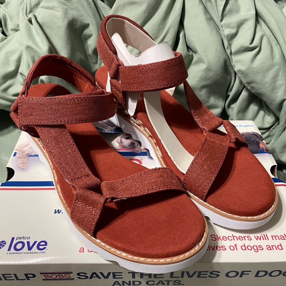 Bobs By Skechers 113864 Desert Kiss Tea Time Sandal Brick Sandals